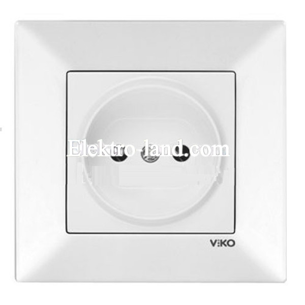 Розетка без заземления белая VIKO MERIDIAN  